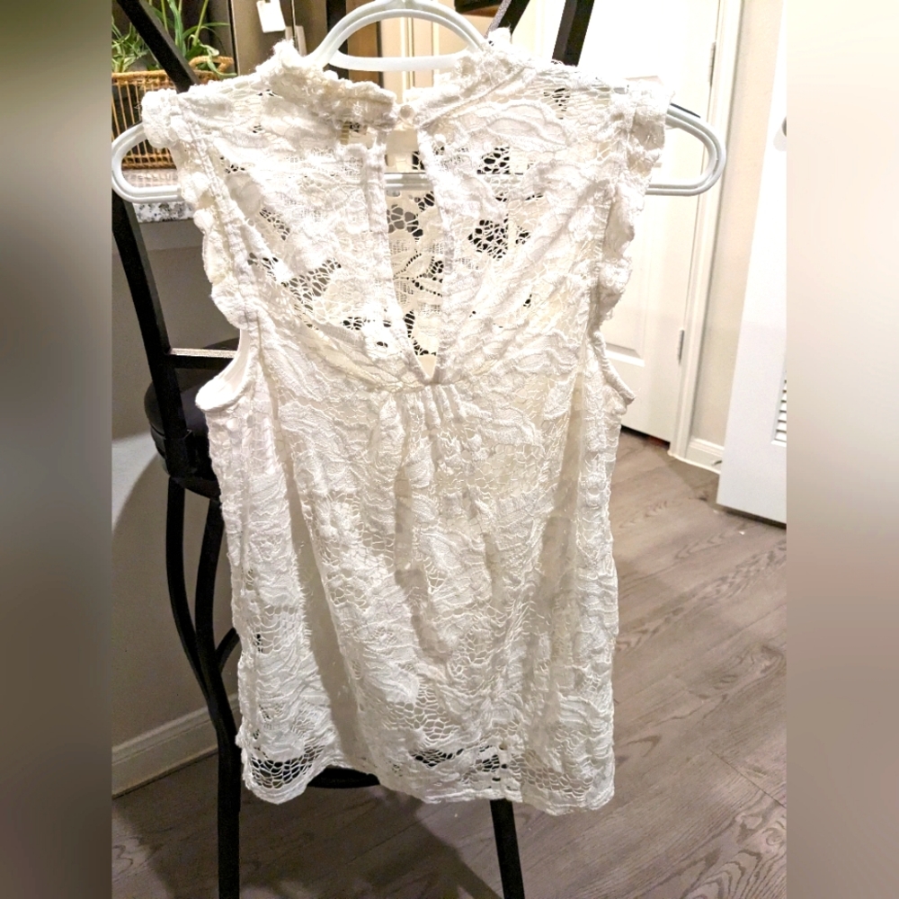 Small white lace shirt